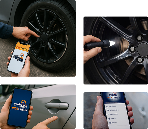 RideCheck certified technician inspecting vehicle